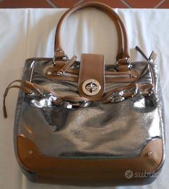Borsa donna byblos color argento nuova originale
