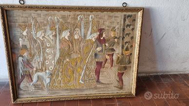 Quadro dipinto su raso