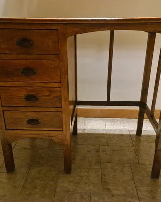 scrittoio con 4 cassetti rustico vintage 