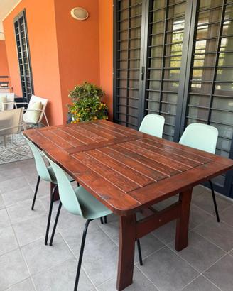 Tavolo da esterno in legno - 160x90cm