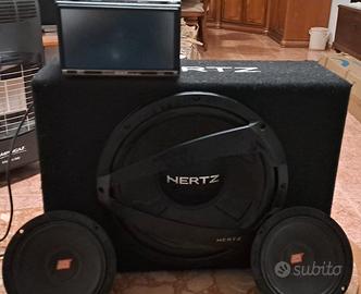 subwoofer con stereo e casse