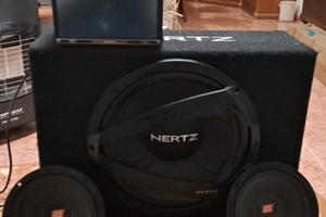 subwoofer con stereo e casse