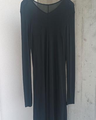 Abito svasato Nero -sotto il ginocchio "S" Nuovo