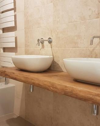 TOP BAGNO, TAVOLI, MENSOLE IN LEGNO MASSEL