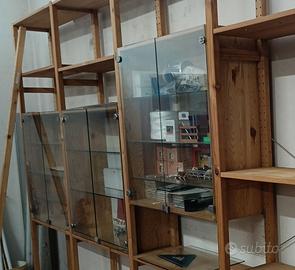 3 Vertine x scaffale Ikea IVAR.  SOLO VETRINE