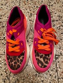 Sneakers multicolore e leopardato misura 40