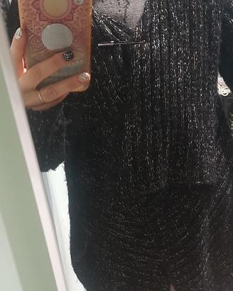 Cardigan asimmetrico nero