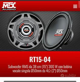 Subwoofer da 38 MTX AUDIO RT15-04 900W