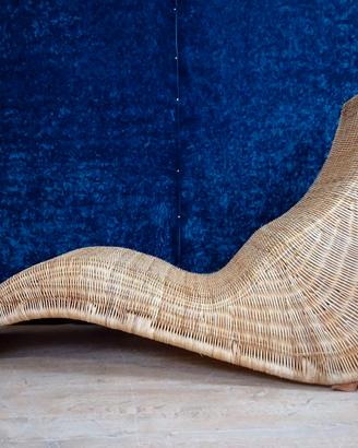 Chaise longue rattan-vimini