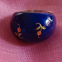 Prezioso anello in smalto Vintage anni 60/70