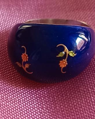 Prezioso anello in smalto Vintage anni 60/70