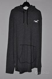 Felpa leggera Hollister uomo M grigia