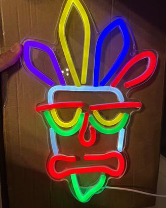 Luce arredo maschera crash Bandicoot nuova