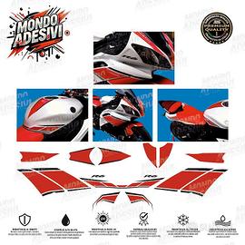 Adesivi compatibili con Yamaha YZF R6 bianco rosso