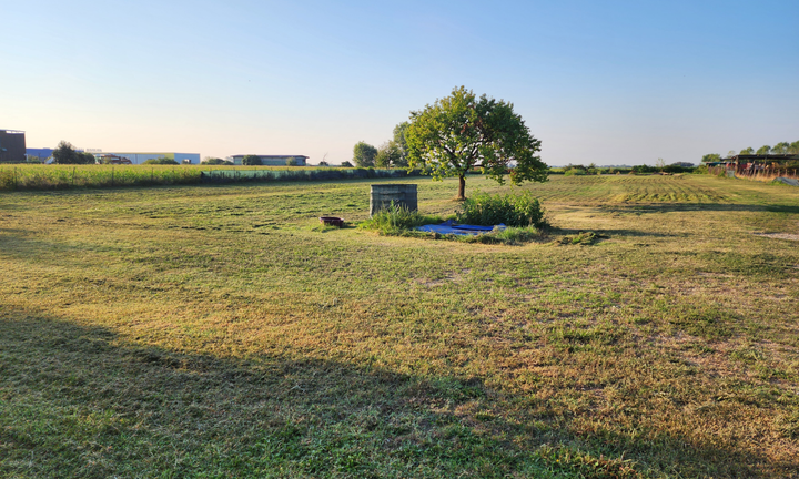 Campo recintato con acqua e corrente