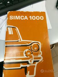 Manuale uso e manutenzione Simca 1000