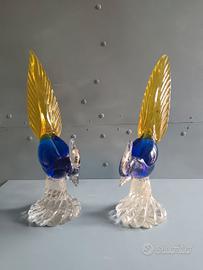 uccelli in vetro di murano 
