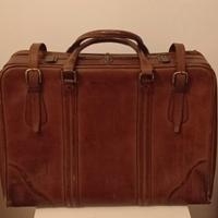 Valigia/Borsone vintage in pelle marrone anni ’80