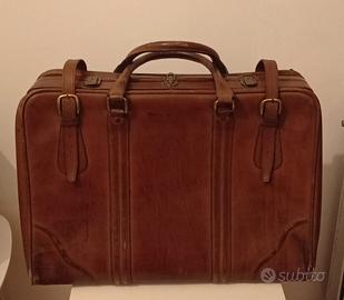 Valigia/Borsone vintage in pelle marrone anni ’80