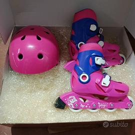 pattini in linea con casco per bambini 