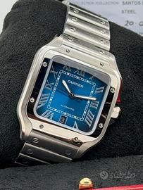 Cartier Santos Large Blu Full Set  WSSA0071