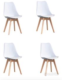 Set di 4 sedie design da pranzo salotto perfette