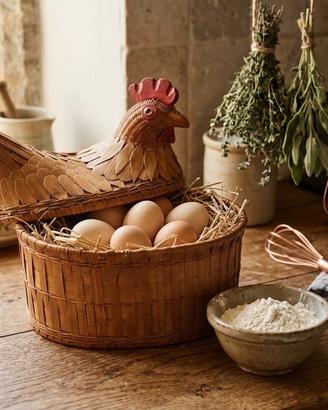Porta uova a forma di gallina - VINTAGE