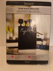 Espositore lavagna da banco a forma di cocktail