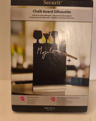 Espositore lavagna da banco a forma di cocktail