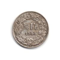 SVIZZERA 1944 - Moneta ½ franco argento #WEU