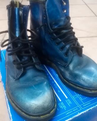 Dr Martens anfibi blu metallizzato tg 39