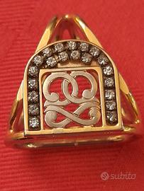 Ferma foulard "vintage" con strass