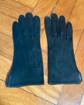 Guanti donna pelle scamosciata vintage