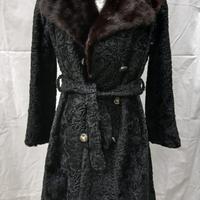 Cappotto vintage astrakan nero