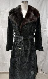 Cappotto vintage astrakan nero
