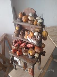 banco salumi e formaggi cera presepe napoletano 