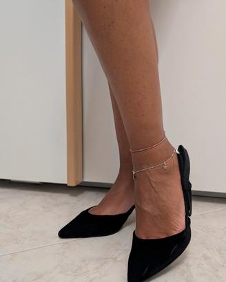 Scarpe velluto nero Mango