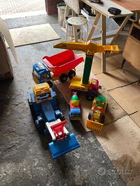 5 giocattoli trattori escavatori camion betoniera