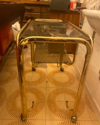 Mobile porta TV vintage con rotelle