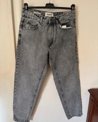 Jeans Pull&Bear Grey Acid Wash Standard Fit EUR 38