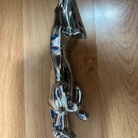 Stemma JAGUAR originale metallo lucido cromato