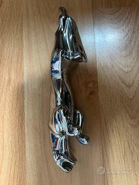 Stemma JAGUAR originale metallo lucido cromato