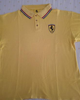 Polo uomo FERRARI colore giallo taglia L, Vintage 