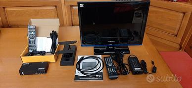 Tv+digitale terrestre+supporto per tv 12v x camper