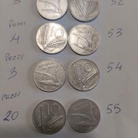 monete Italiane da 10 Lire 