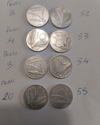 monete Italiane da 10 Lire 