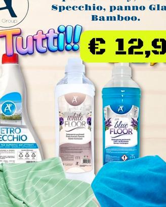 Detergente pavimenti più Detergente vetri