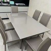 Tavolo vetro tortora