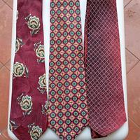 Lotto 3 cravatte pura seta vintage 