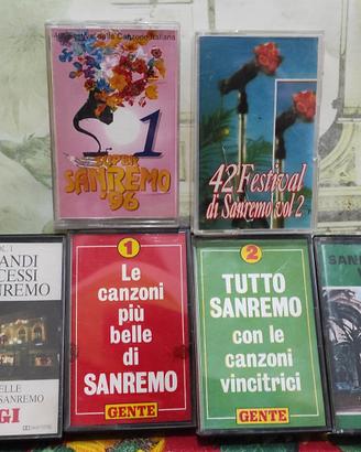 Lotto 8 Mc Successi di Sanremo. Varie annate.